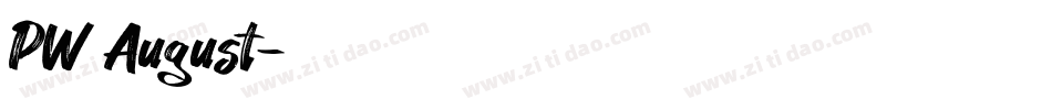 PW August字体转换